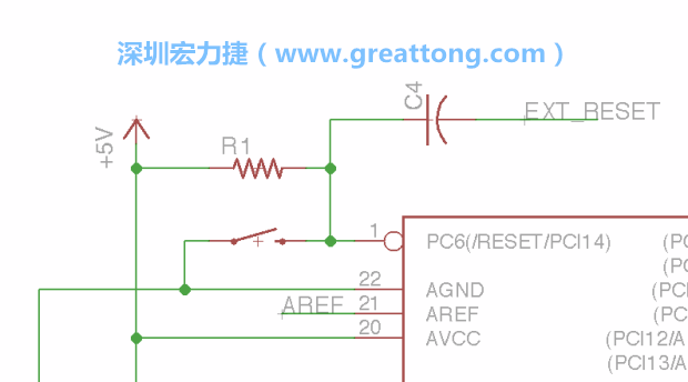 很多PCB設(shè)計者的設(shè)計不符合人體工學(xué)，他們使用很小的按鈕、不方便的元件配置和難以解讀的標(biāo)簽，千萬不要變成這樣！這次我們的設(shè)計有一個大小合適的重置按鈕（reset button）和可以清楚辨認是否已經(jīng)接上電源的LED指示燈。
